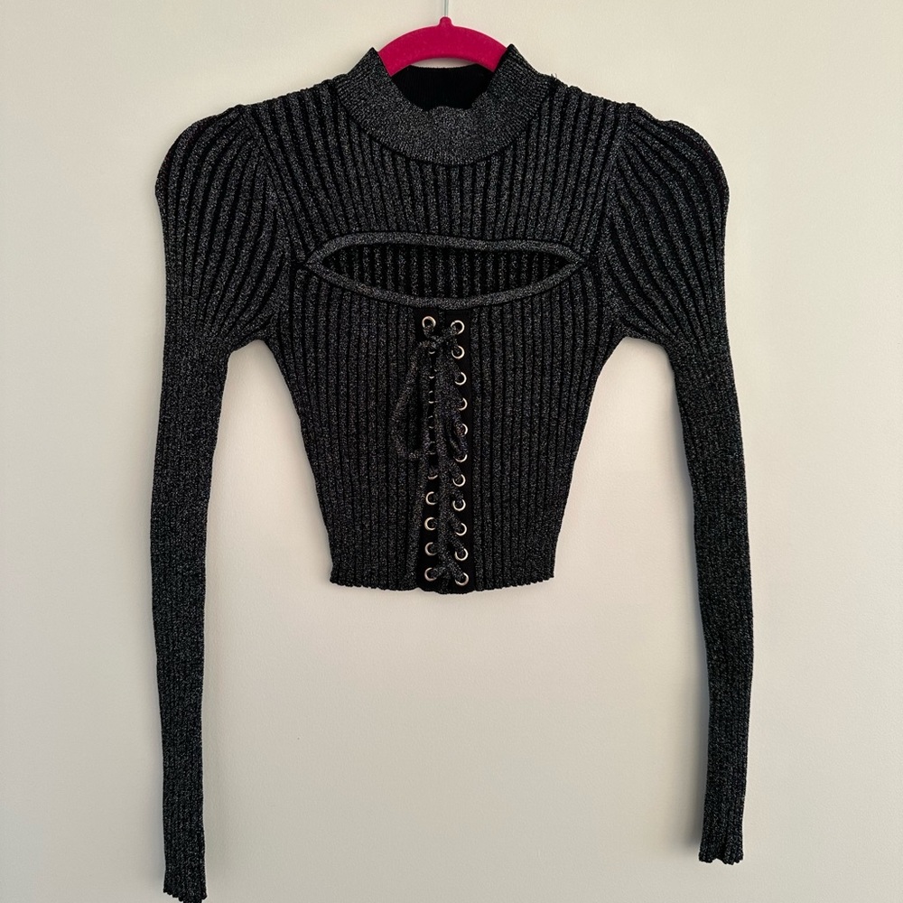 Sparkly turtleneck top